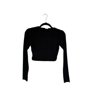 SKIN Organic Long Sleeve Crop Top Size S